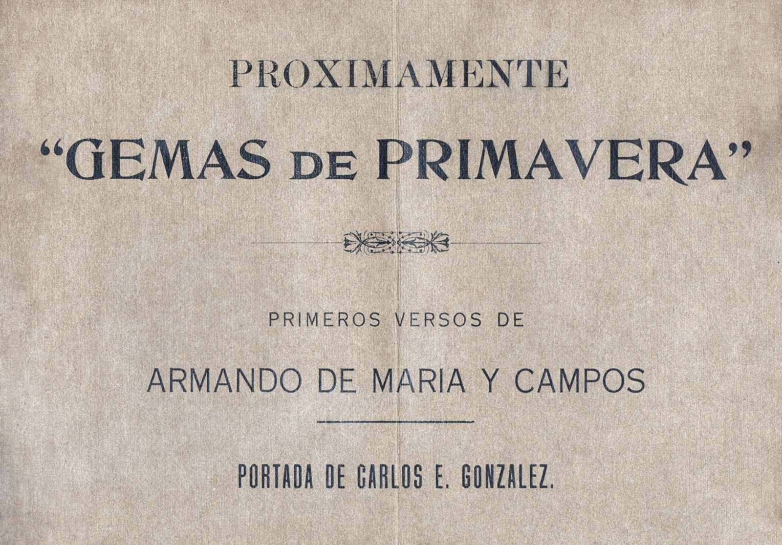 Anuncio del próximo estreno de Gemas de primavera. (PMC).