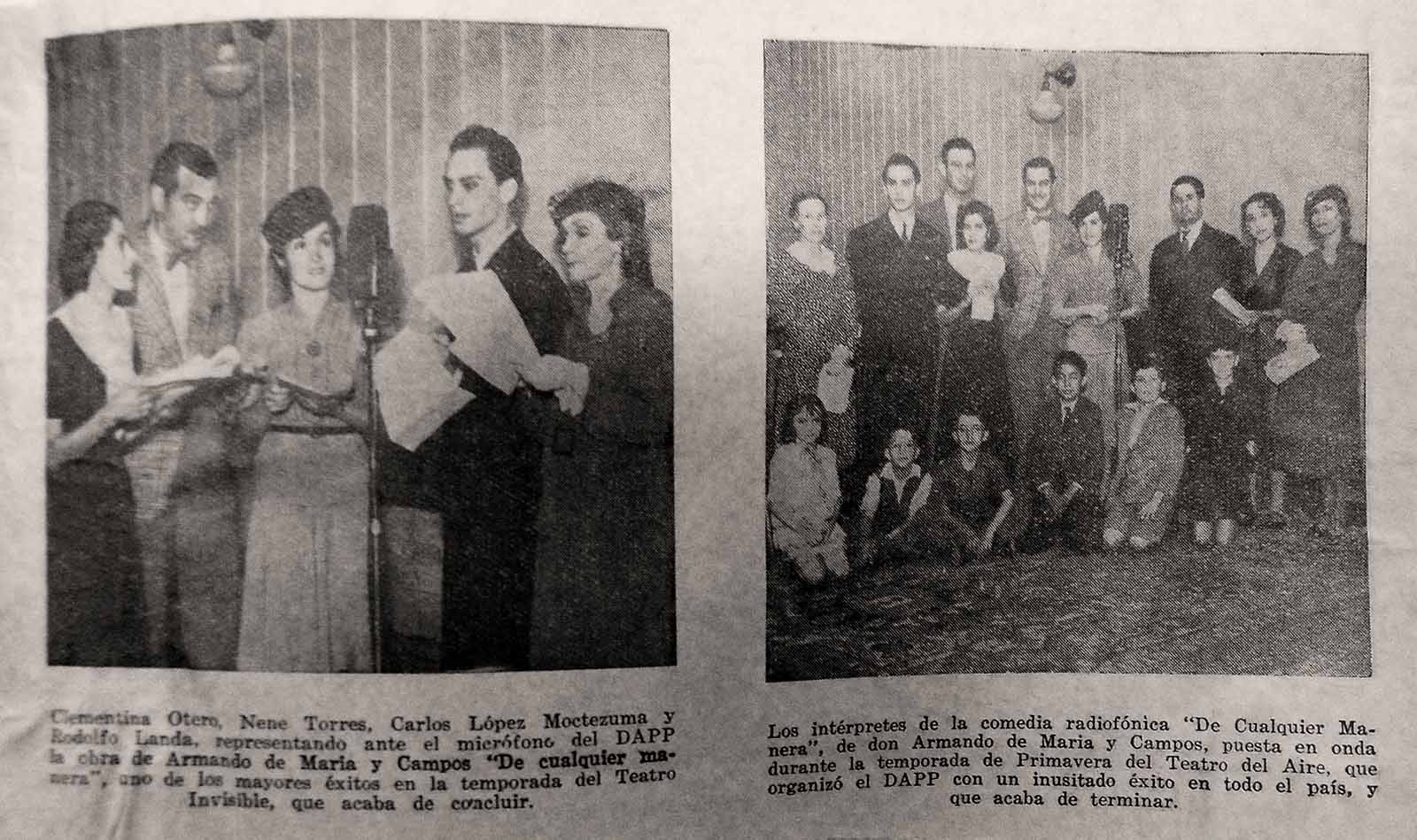 Imágenes de la transmisión de Cualquier manera de Armando de Maria y Campos. Temporada de primavera, 19 de mayo de 1939. (Programa de mano, Temporada de invierno). (BA).