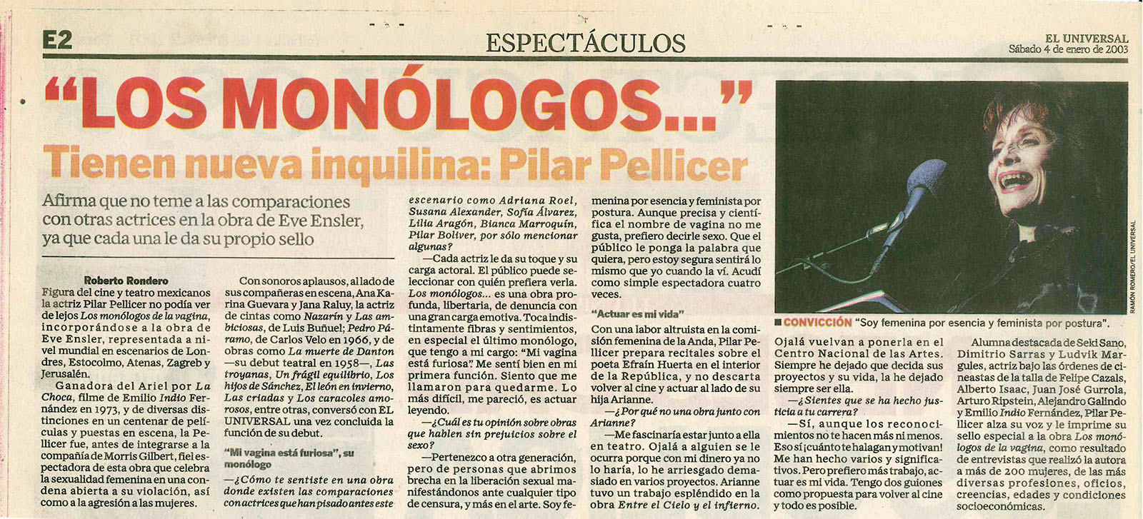 Roberto Rondero, “Los monólogos tienen nueva inquilina: Pilar Pellicer”
